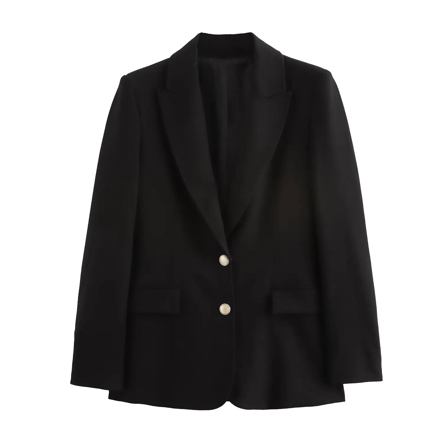 Blazer Feminino Slim Botões Dourados