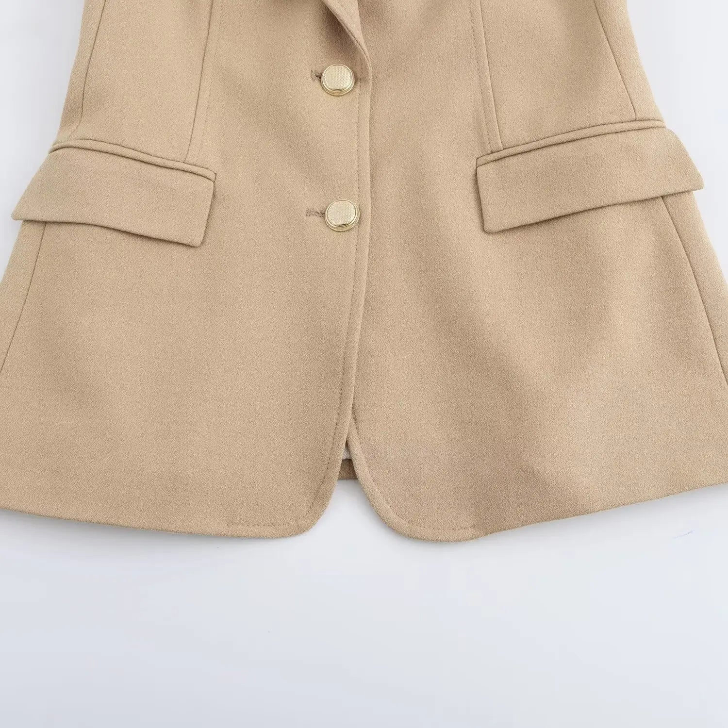 Blazer Feminino Slim Botões Dourados