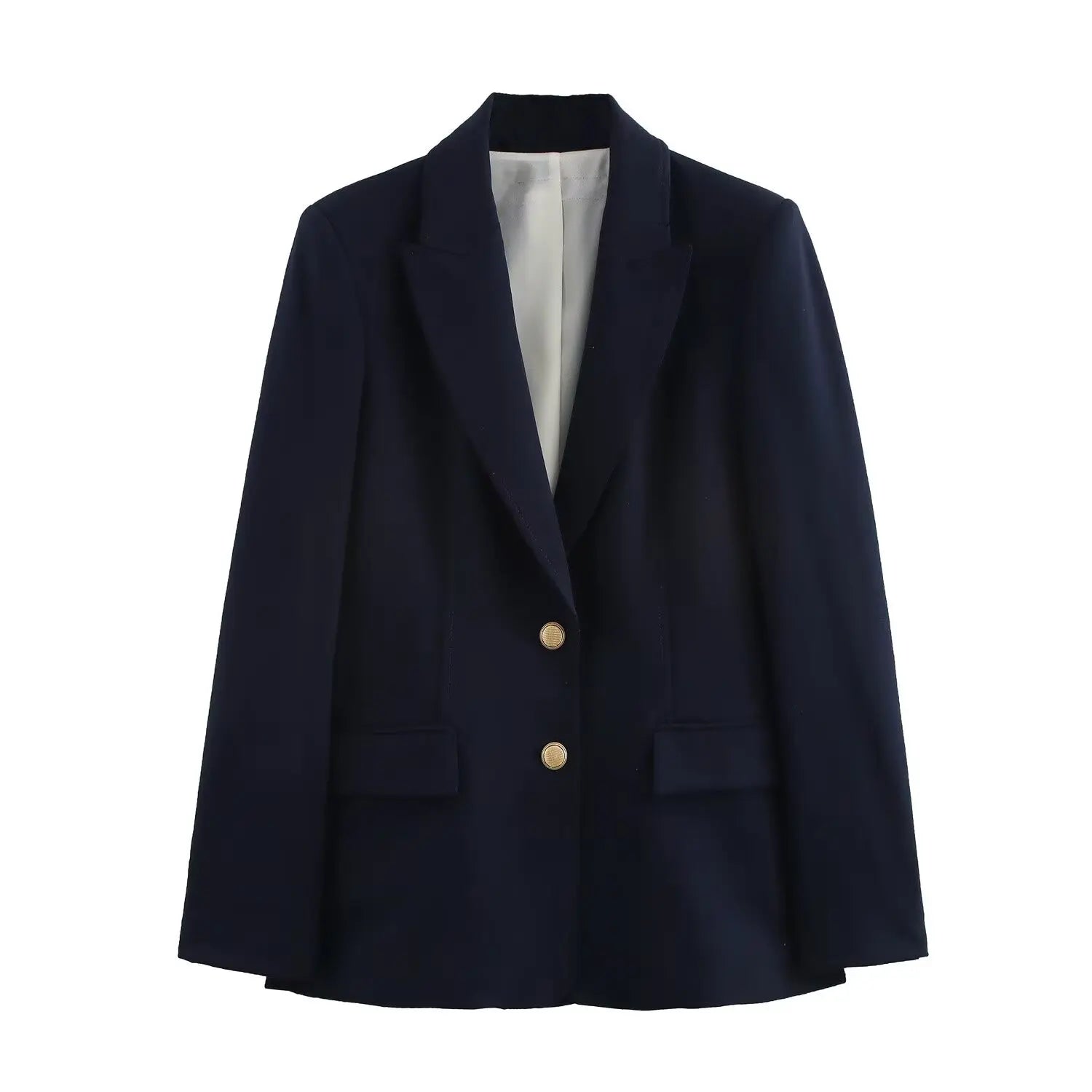 Blazer Feminino Slim Botões Dourados