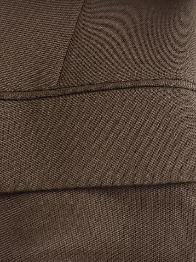 Blazer Marrom Botão Único Essence