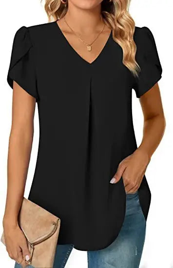 Blusa com Decote Plissado Radiante