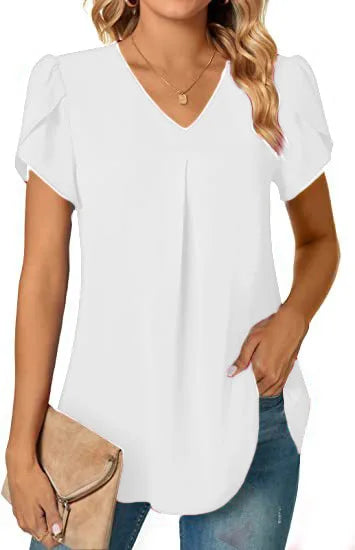 Blusa com Decote Plissado Radiante