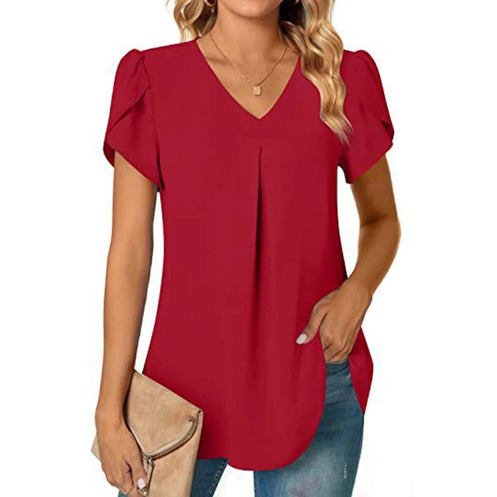 Blusa com Decote Plissado Radiante