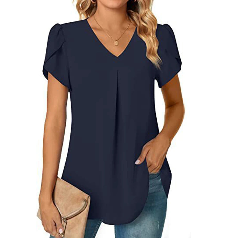 Blusa com Decote Plissado Radiante