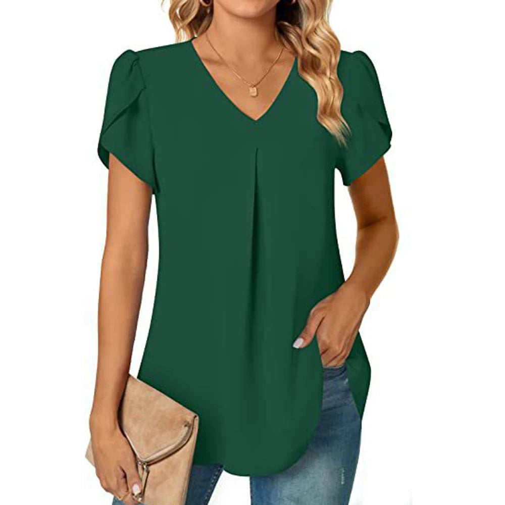 Blusa com Decote Plissado Radiante