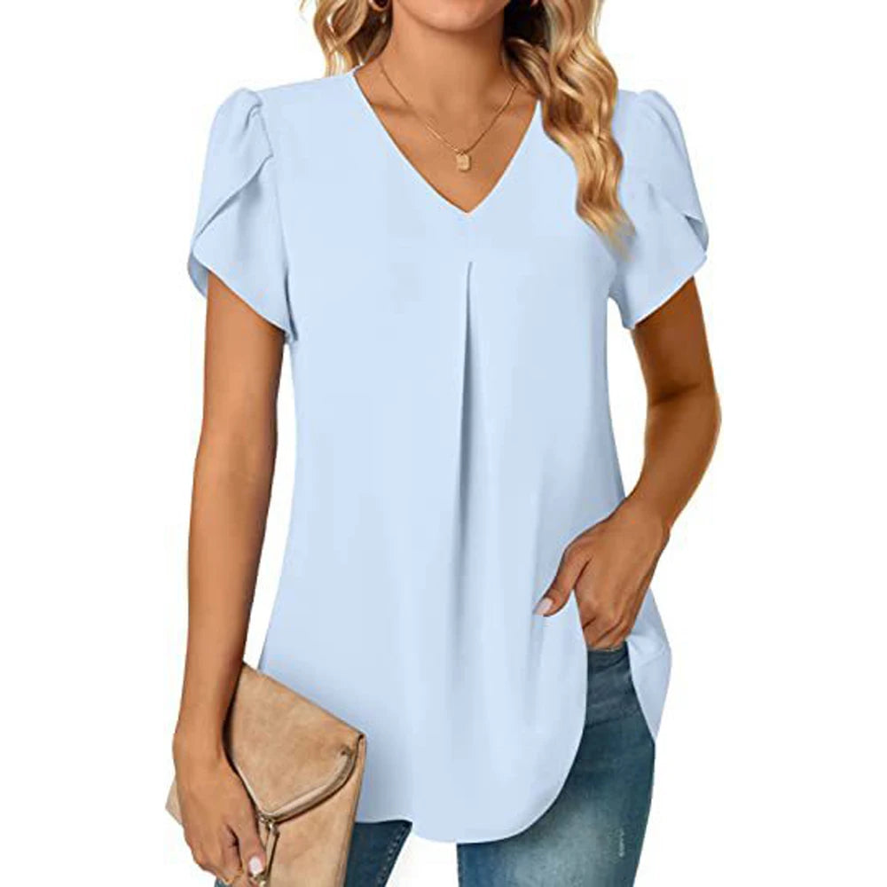 Blusa com Decote Plissado Radiante