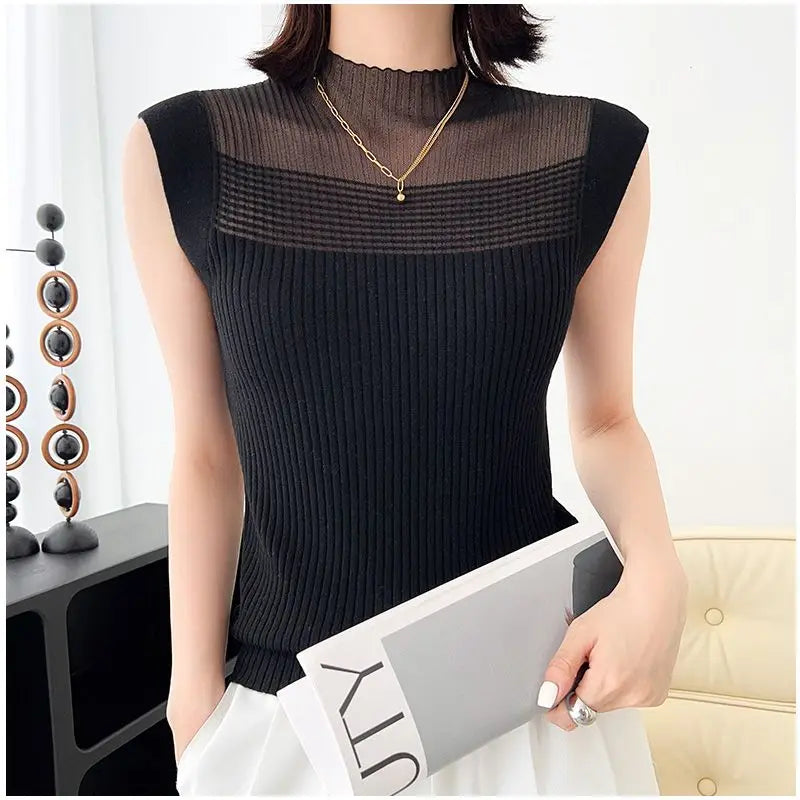Blusa com Renda Malha Oca