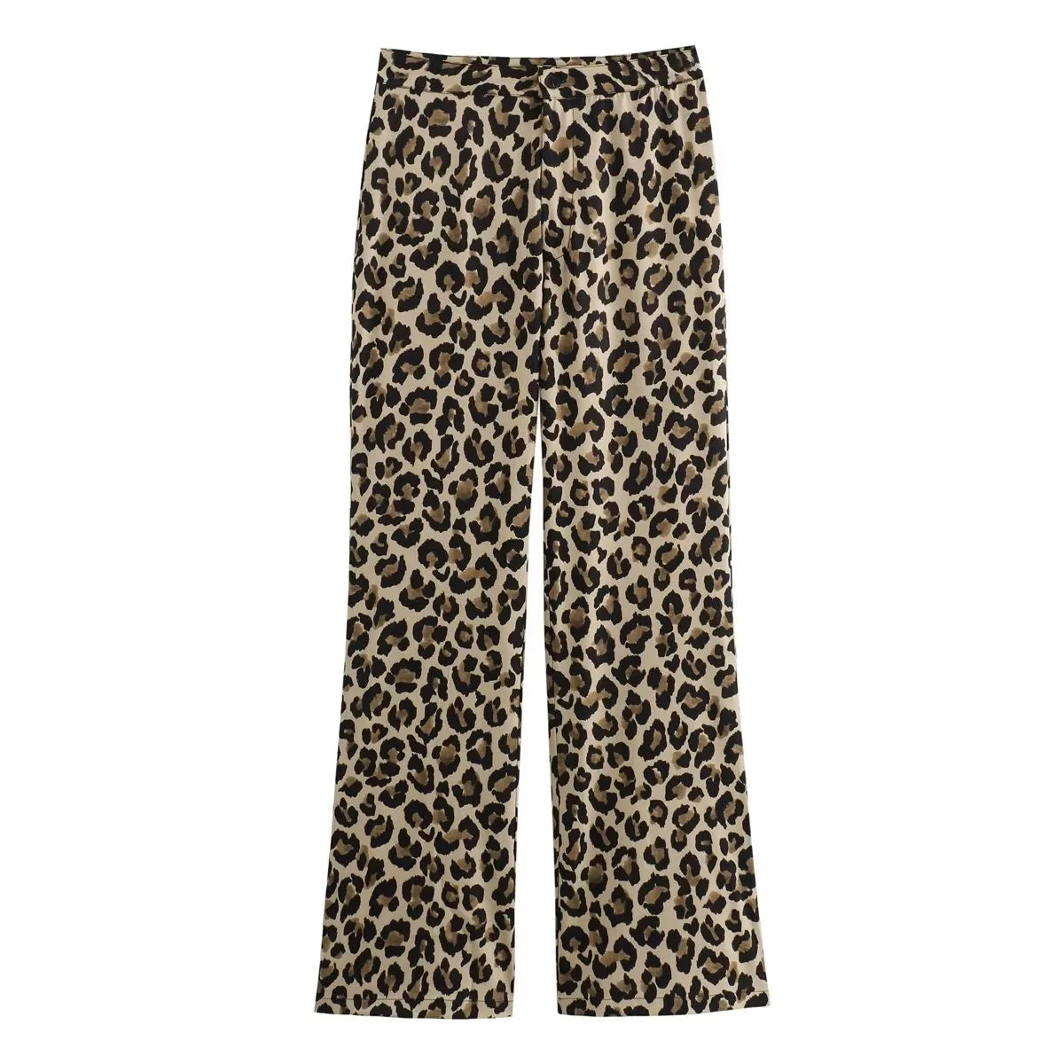 Calça Animal Print Feminina Pantalona