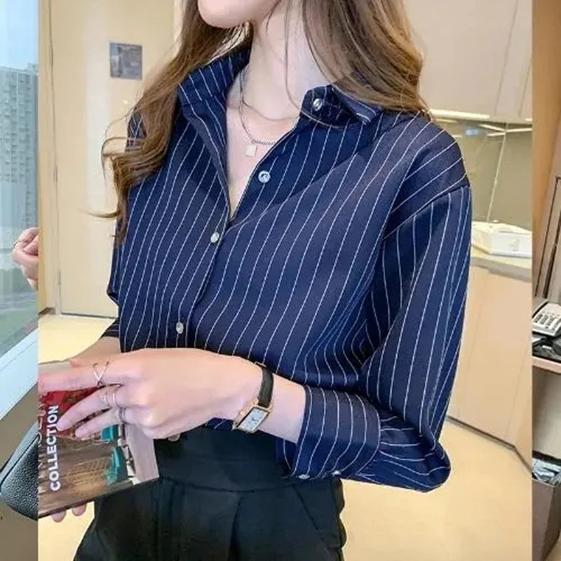 Camisa Listrada Vintage Chic