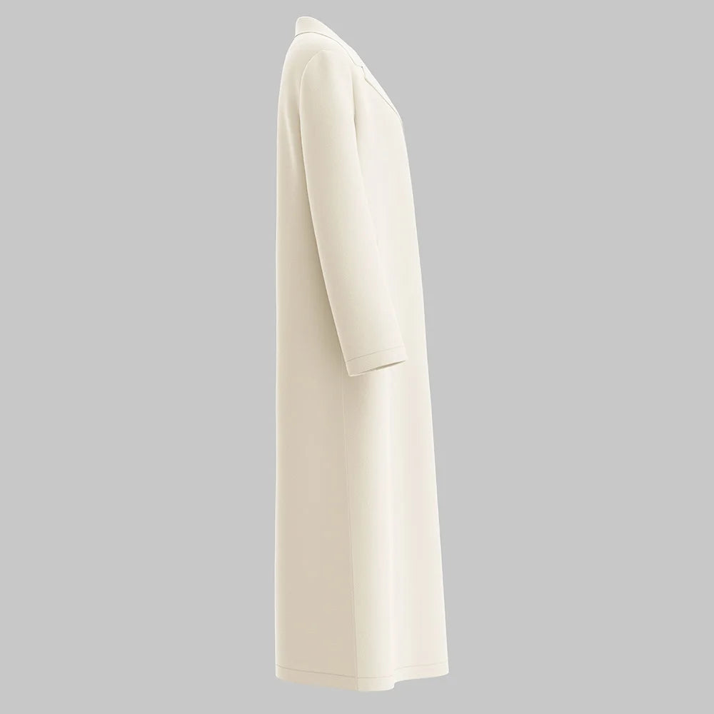 Casaco Branco Feminino Bolso Solto