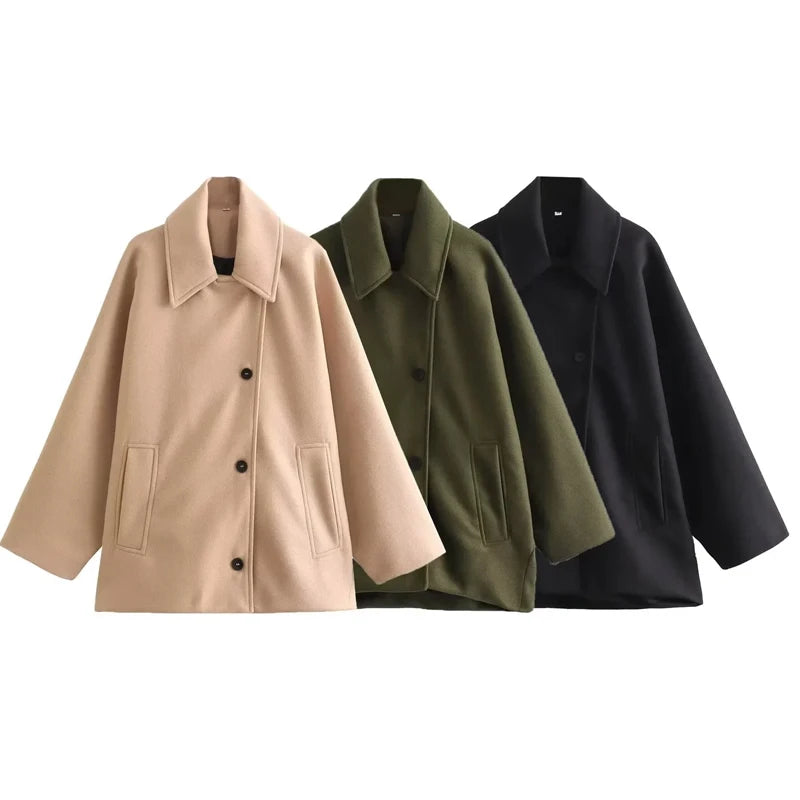Casaco De Lã Oversized
