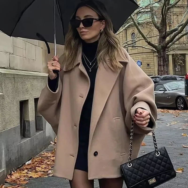 Casaco De Lã Oversized