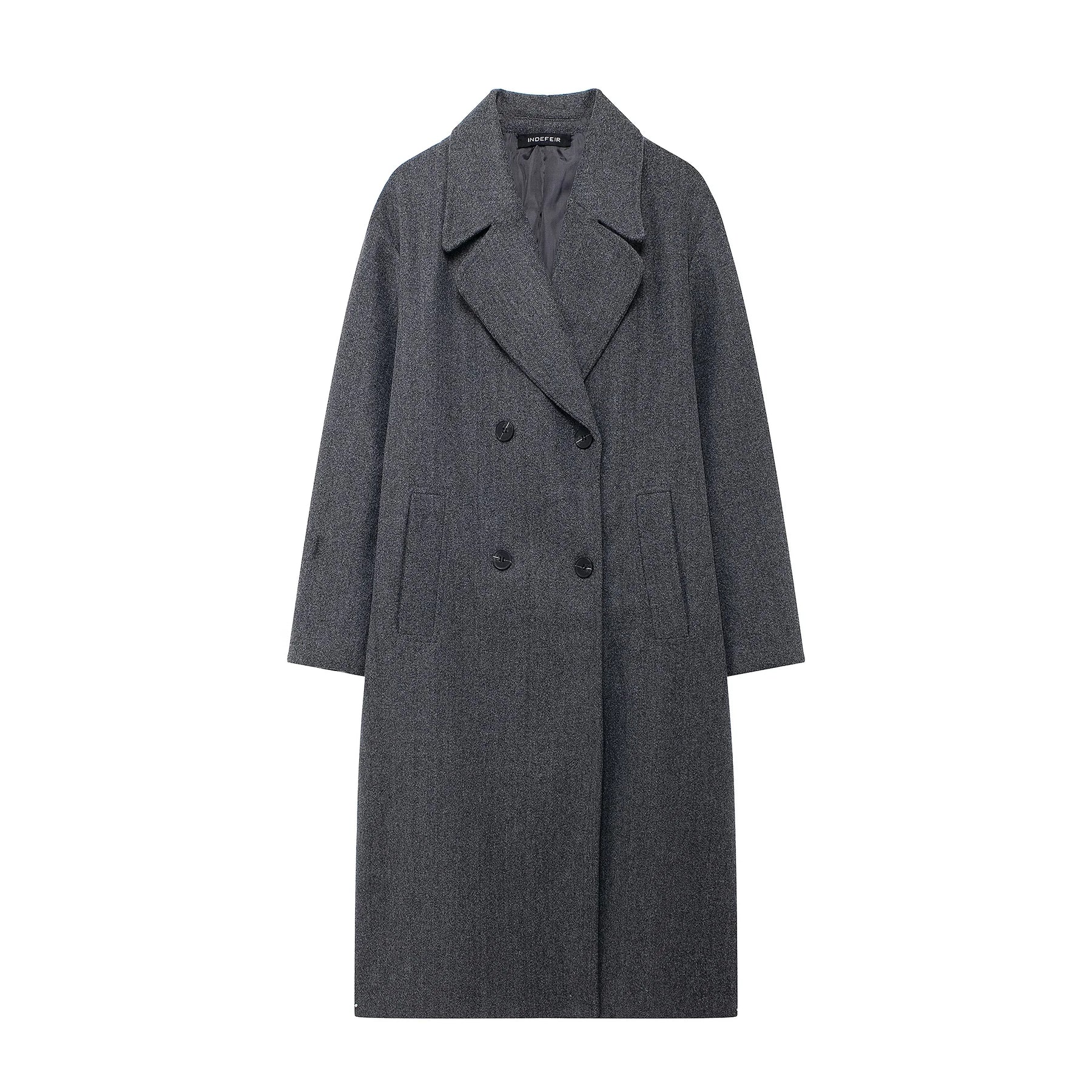 Casaco Feminino Sobretudo Trespassado Coat