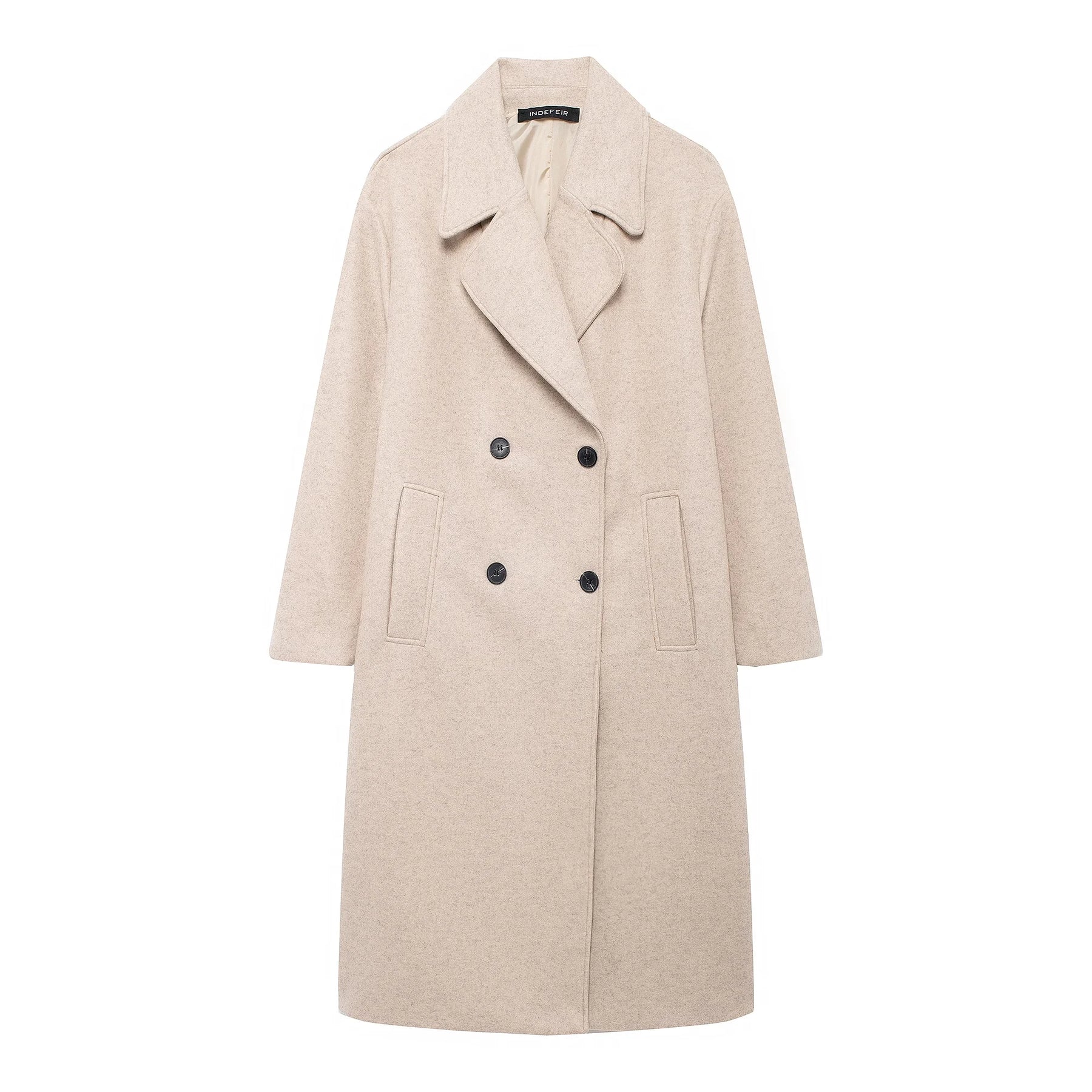 Casaco Feminino Sobretudo Trespassado Coat