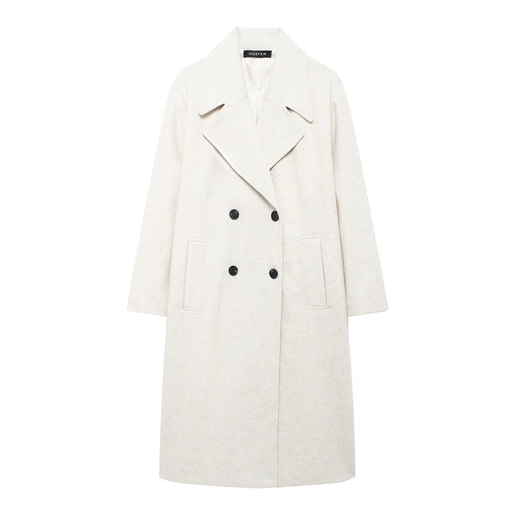 Casaco Feminino Sobretudo Trespassado Coat