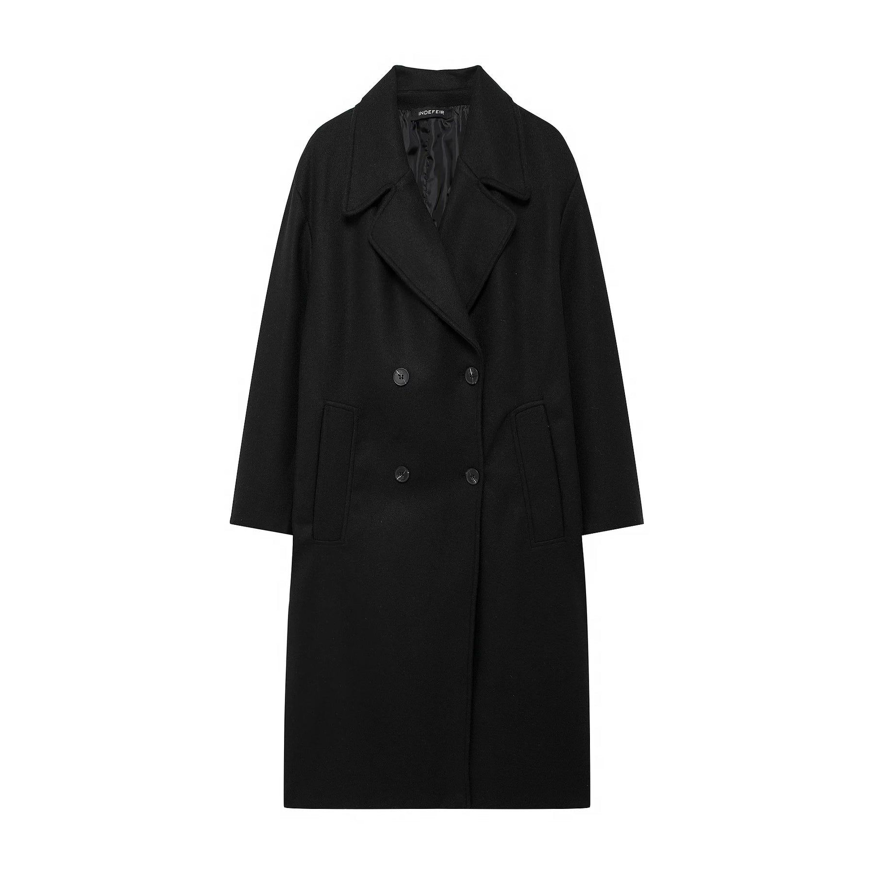 Casaco Feminino Sobretudo Trespassado Coat