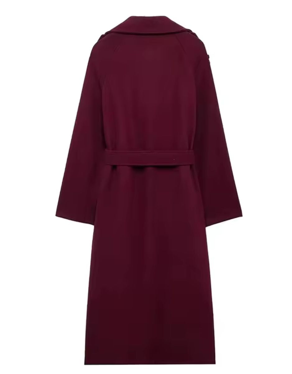Casaco Feminino Vinho Longo com Amarração