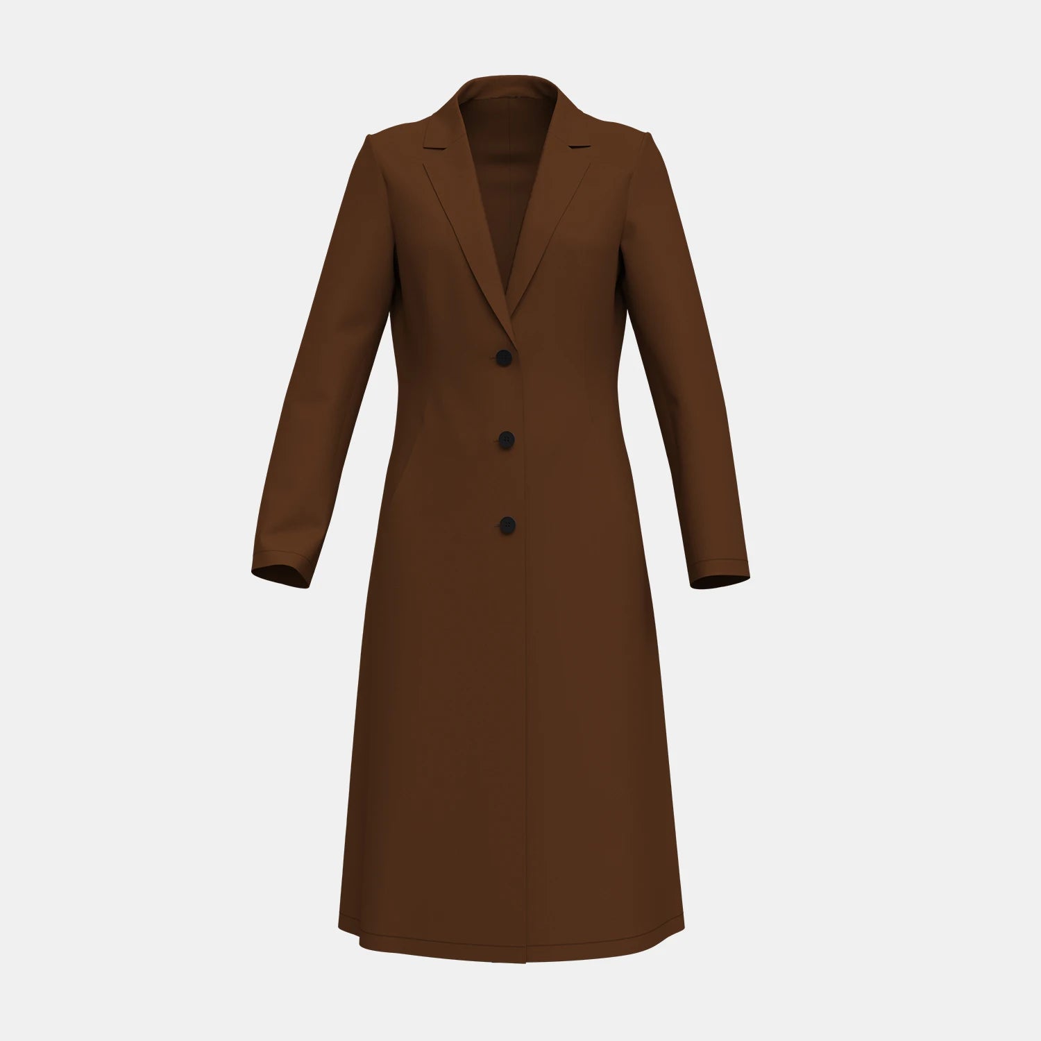 Casaco Marrom Longo Feminino Casual