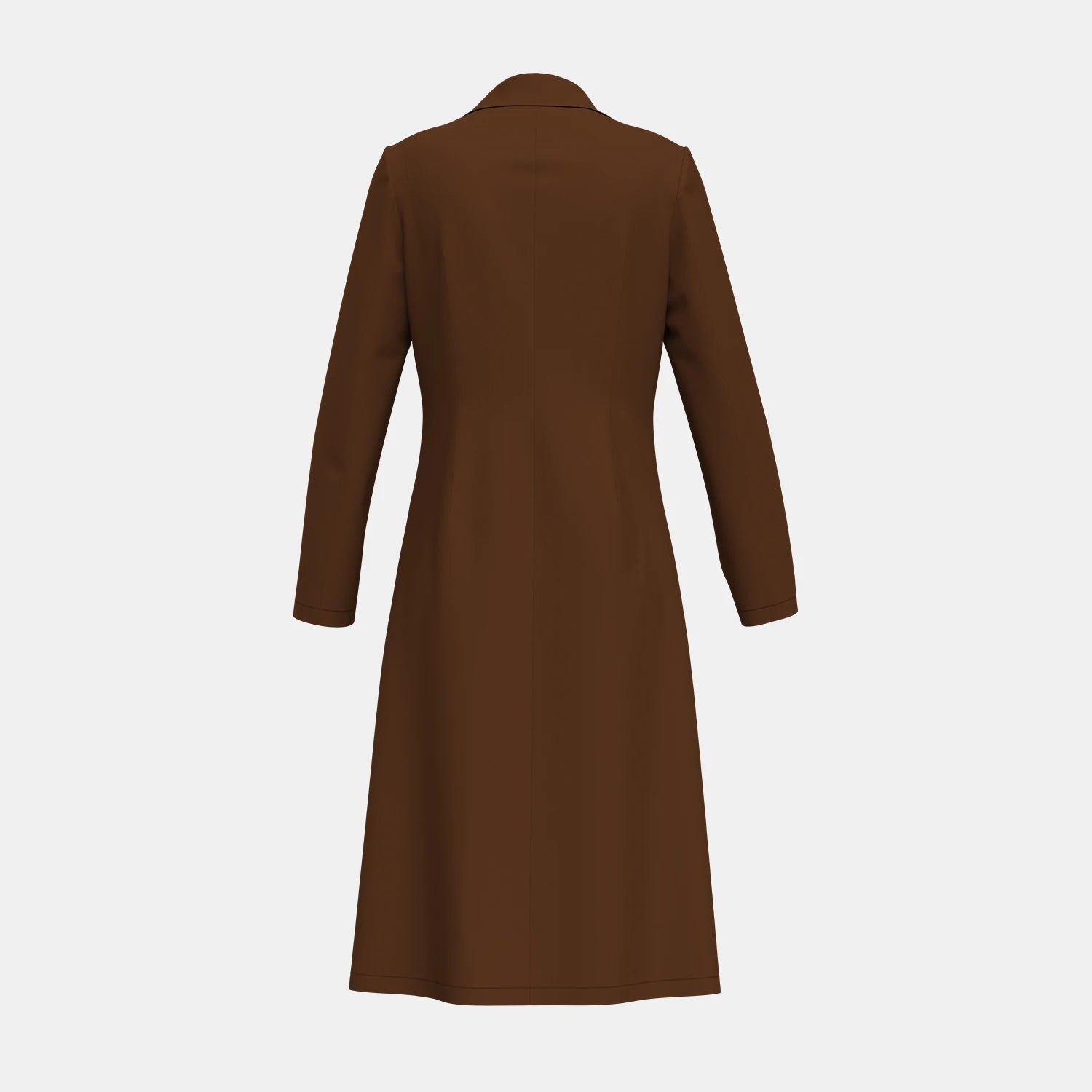 Casaco Marrom Longo Feminino Casual