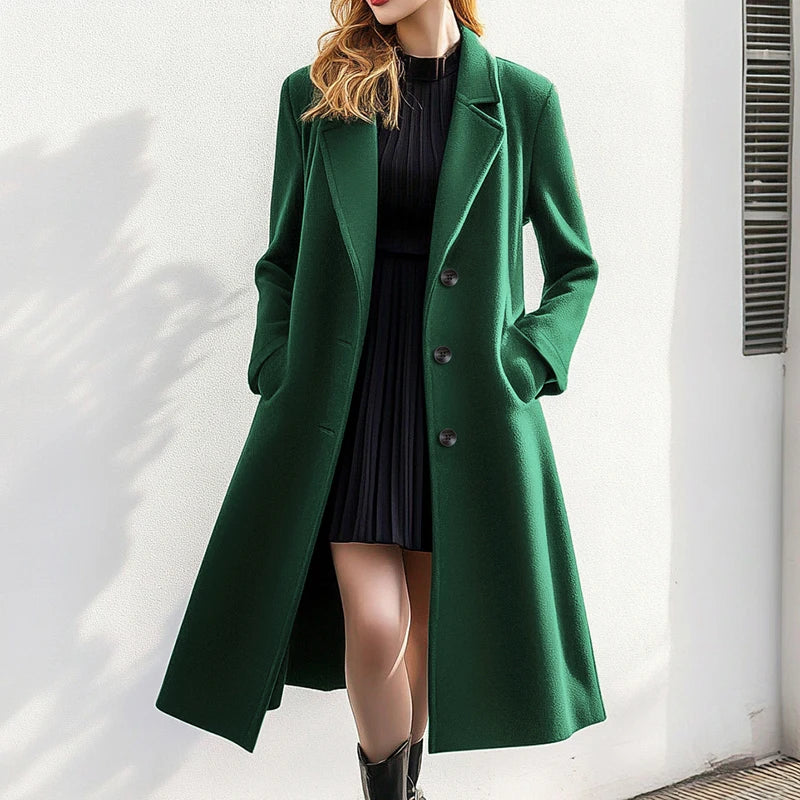 Casaco Sobretudo Verde Feminino Viena