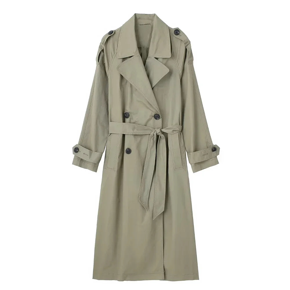 Casaco Trench Coat Duplo Botões