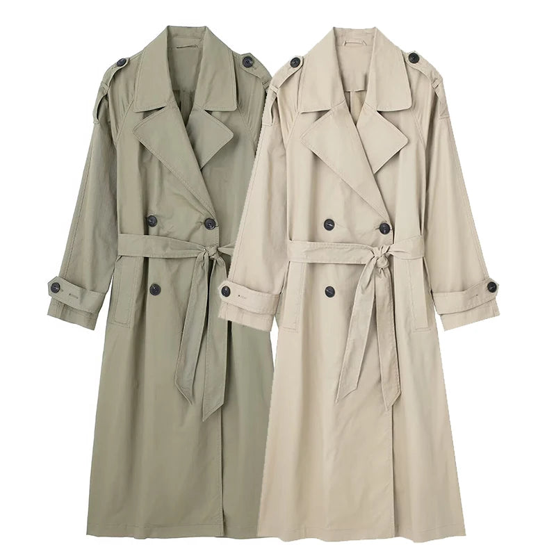 Casaco Trench Coat Duplo Botões