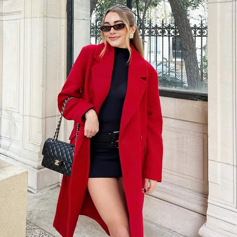 Casaco Vermelho Longo Seduction