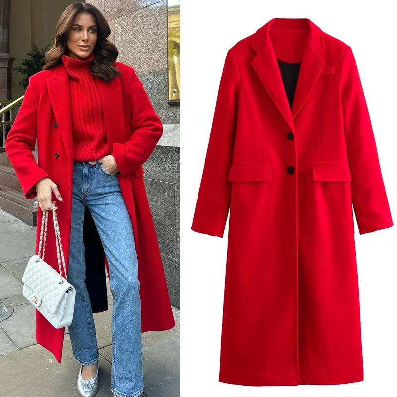 Casaco Vermelho Longo Seduction