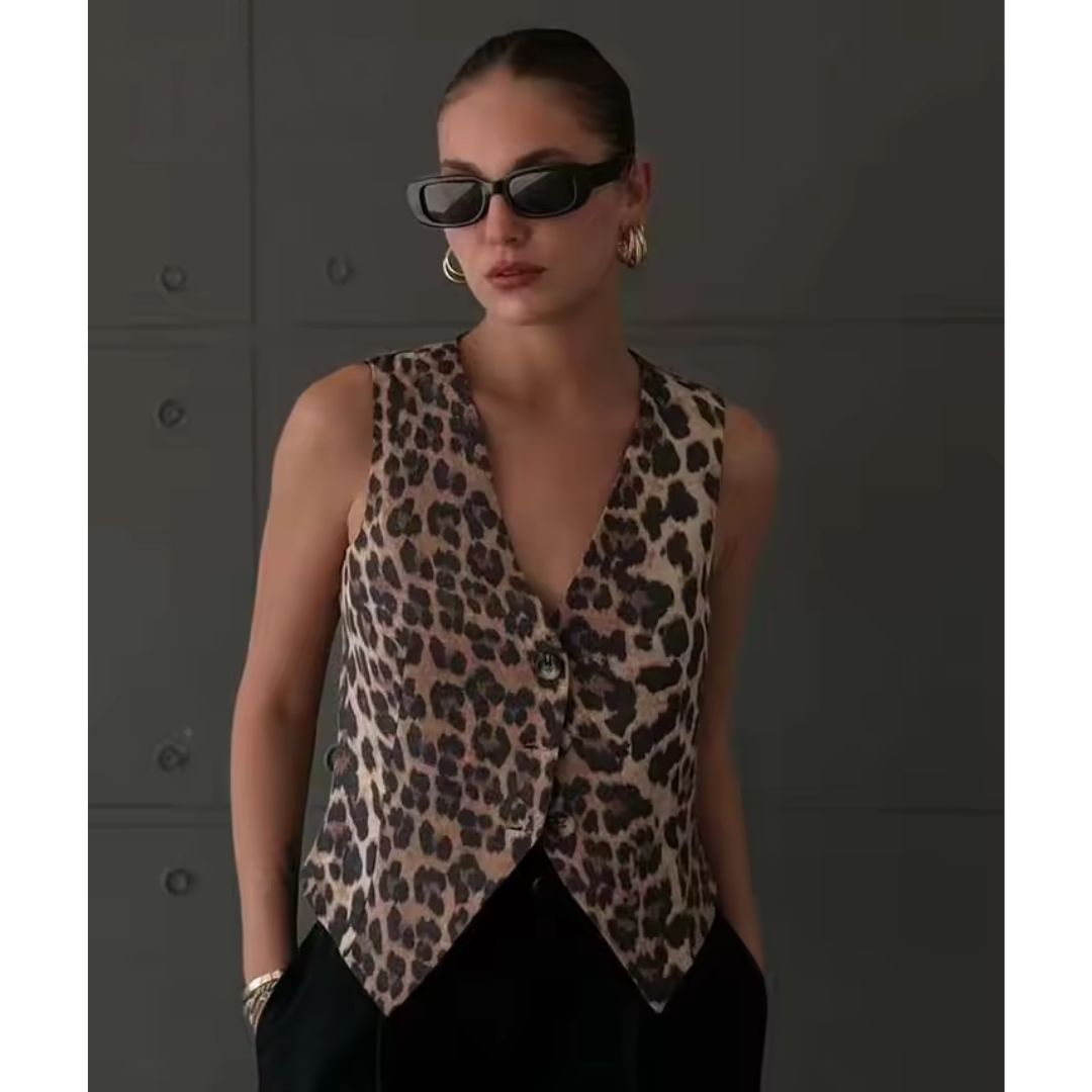 Colete Leopardo Retro