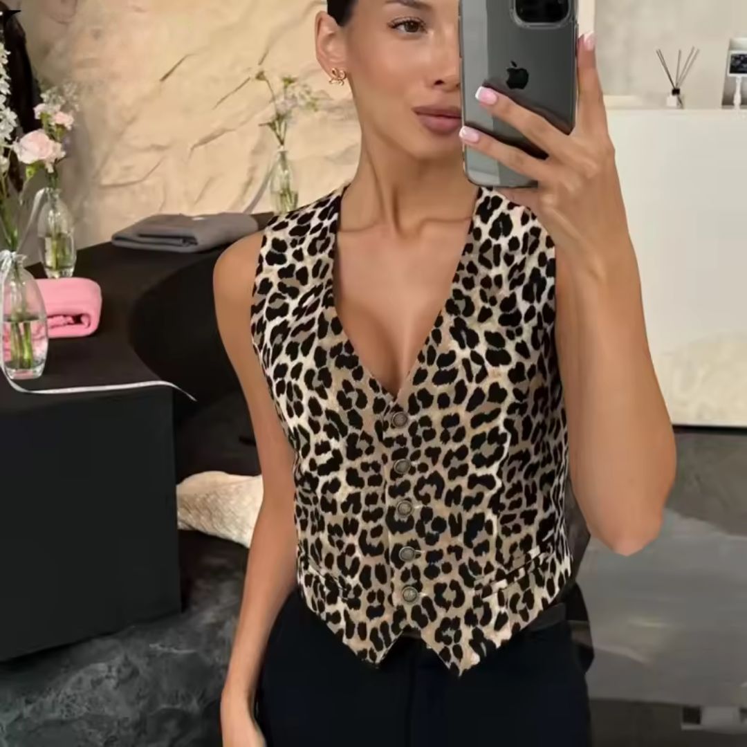 Colete Leopardo Retro