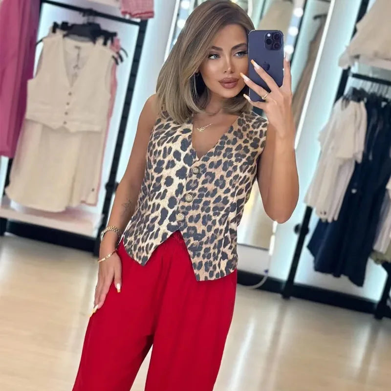 Colete Leopardo Retro