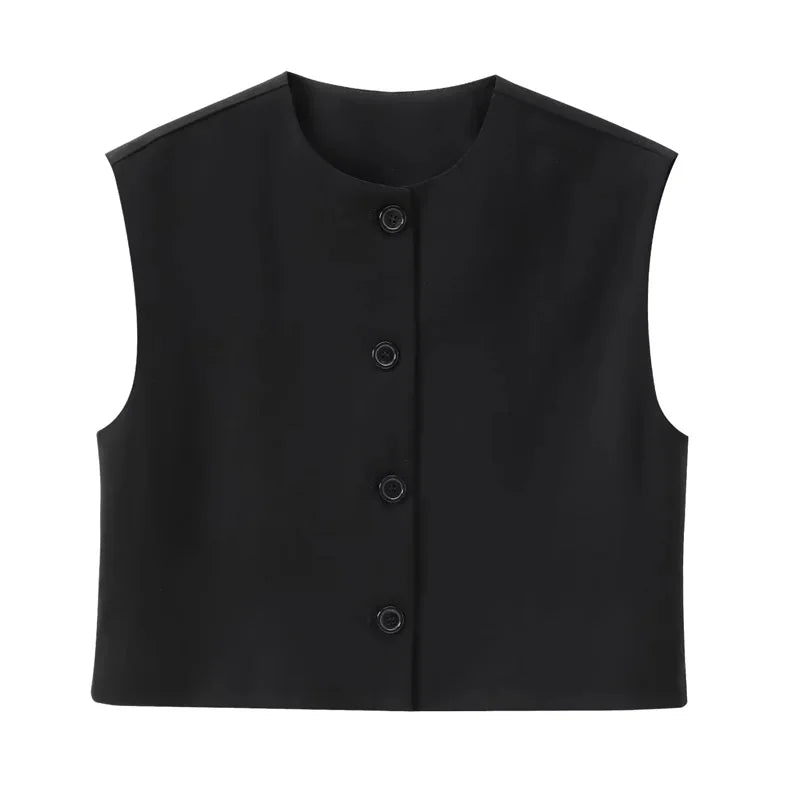 Colete London Noir Curto