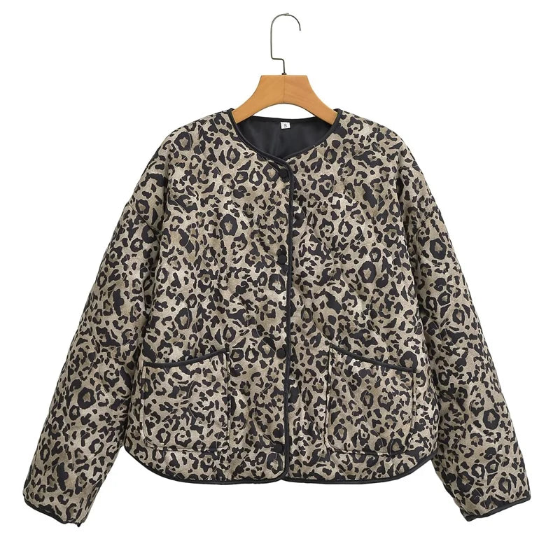 Jaqueta Leopardo Acolchoado