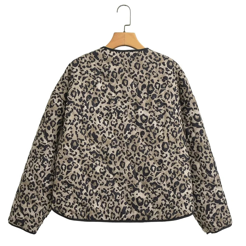 Jaqueta Leopardo Acolchoado
