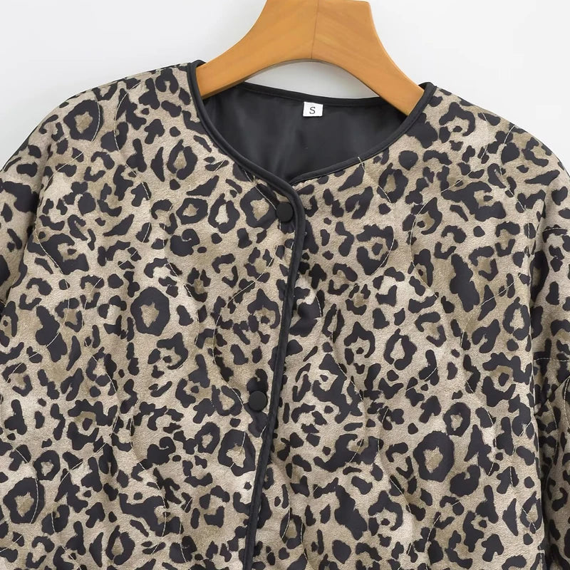 Jaqueta Leopardo Acolchoado