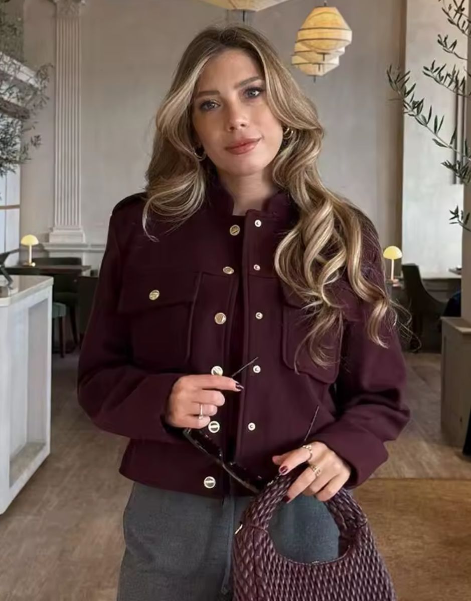 Jaqueta Vinho Chic Lady