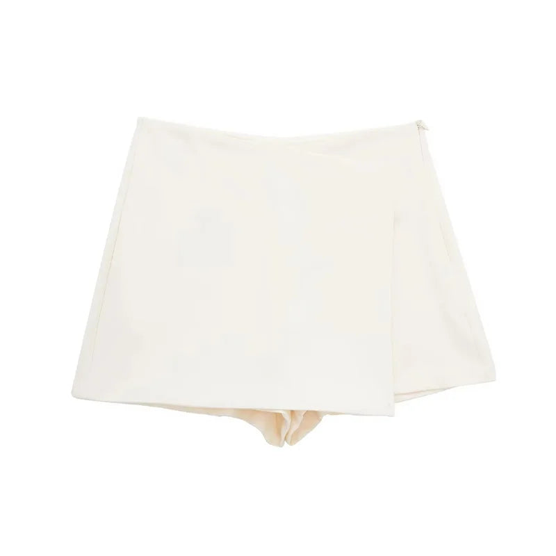 Mini Saia Cintura Alta Short Culotte