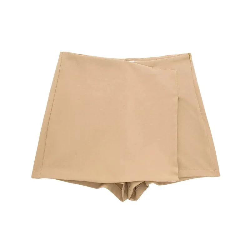 Mini Saia Cintura Alta Short Culotte