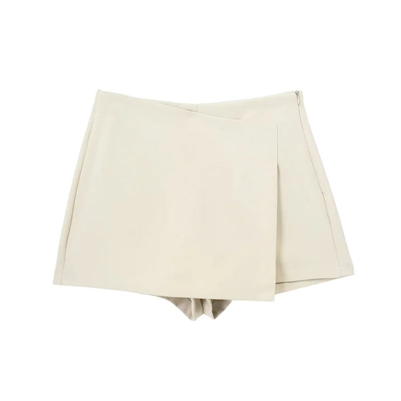 Mini Saia Cintura Alta Short Culotte