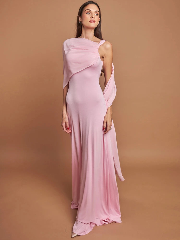 Vestido Rosa Longo Bella Aura