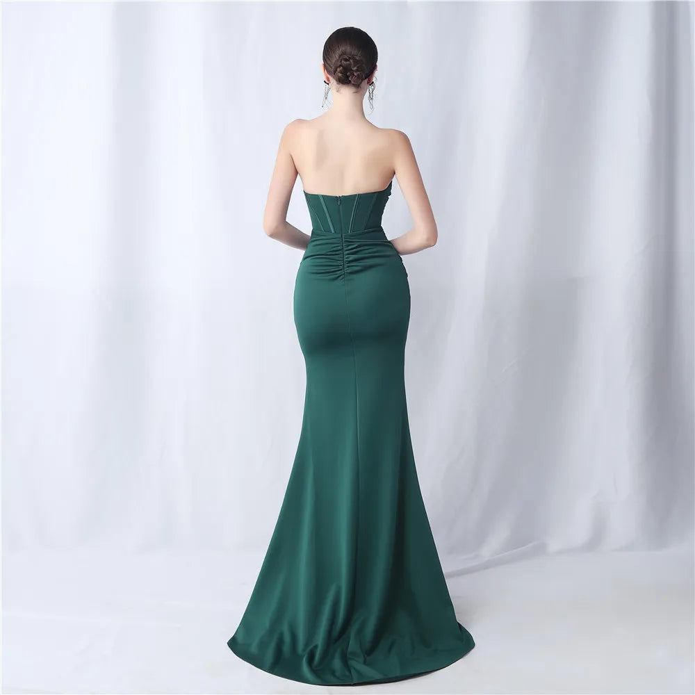 YIDINGZS-vestido maxi sem alças feminino, vestido de festa sexy, vestido longo de baile, 31577