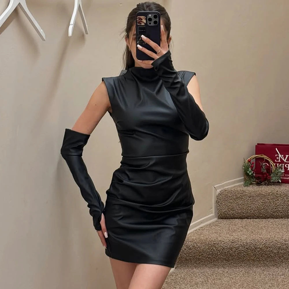 Vestido Impacto de Couro