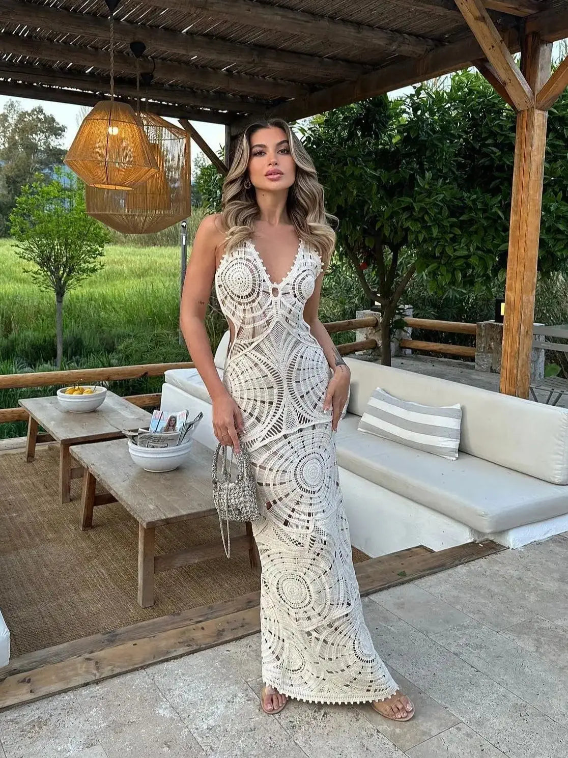 Vestido La Vie en Renda Longo
