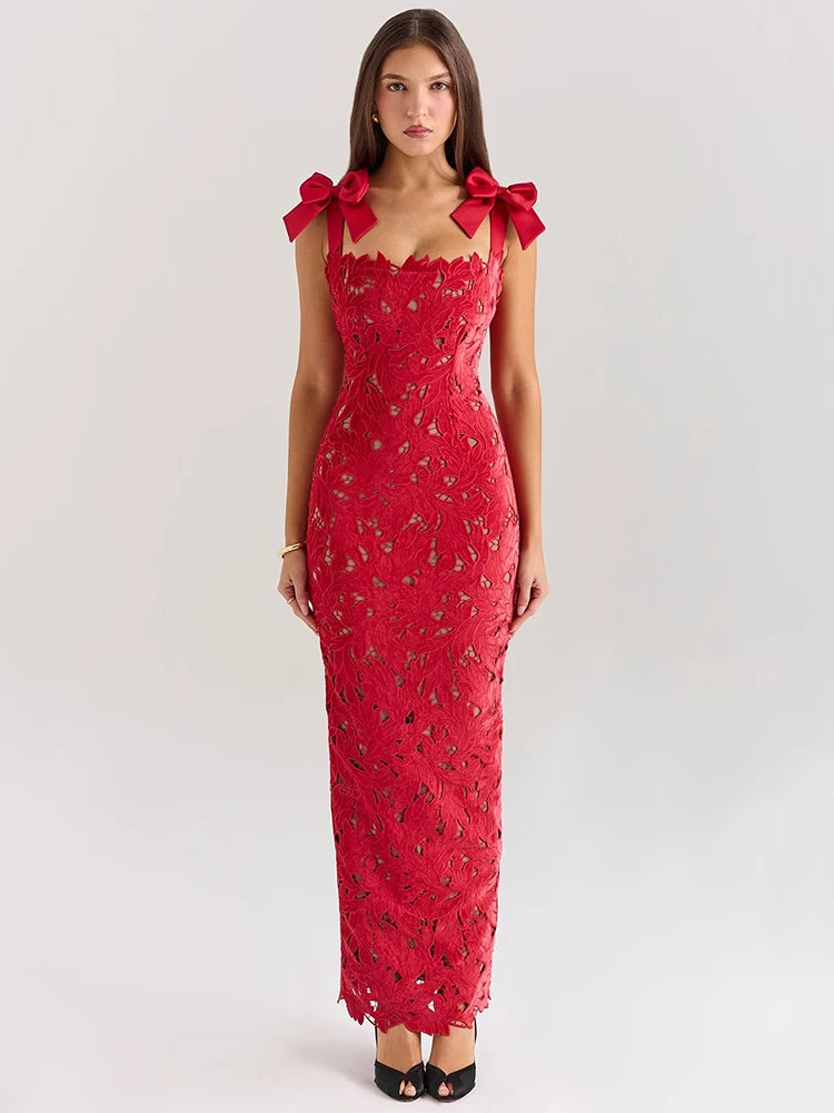 Vestido Longo Arco de Renda
