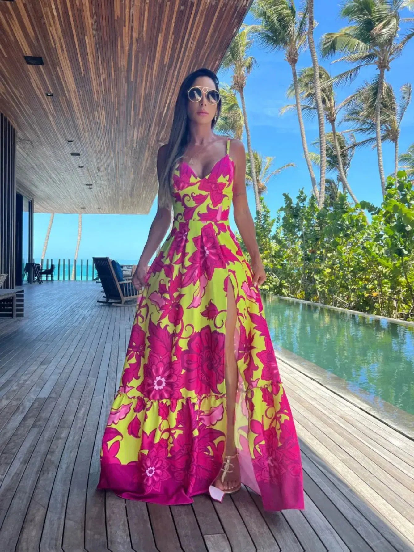 Vestido Longo Bosque Florido