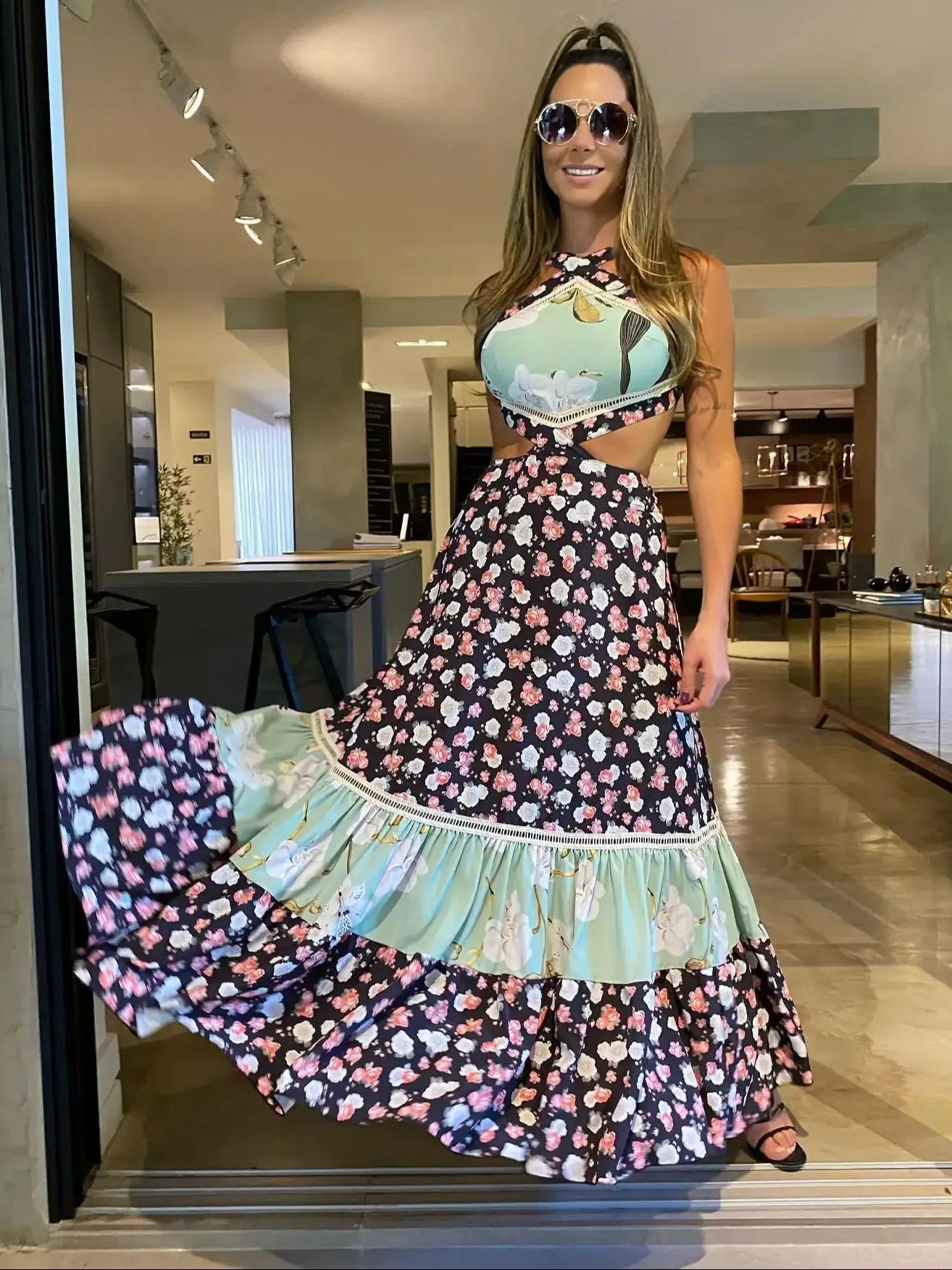 Vestido Longo Bouquet Encantado