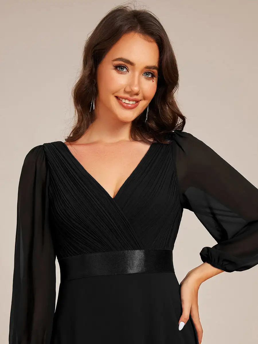 Vestido Longo Fiorenza Manga Longa
