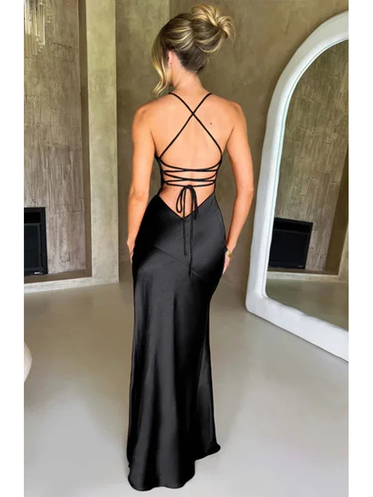Vestido Longo Satin Desire