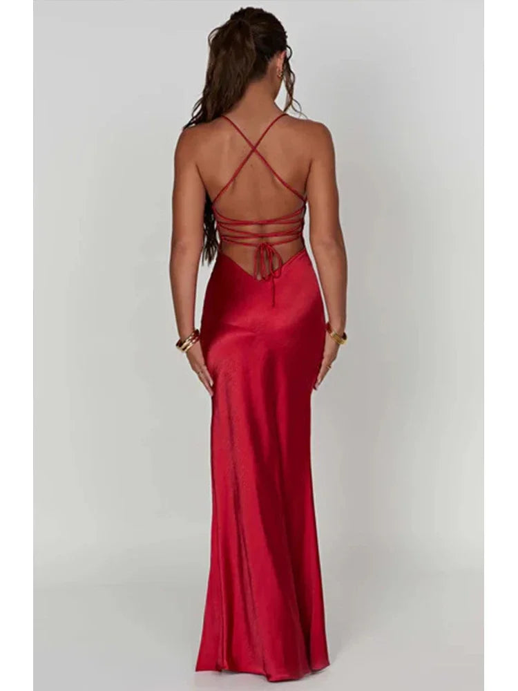 Vestido Longo Satin Desire