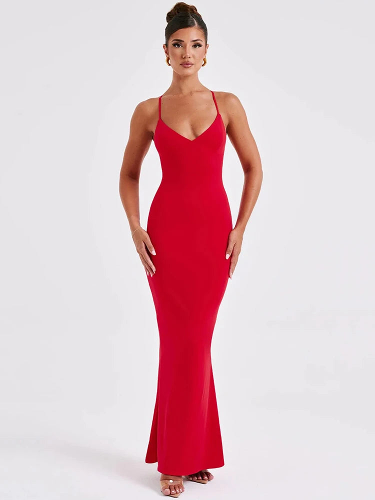 Vestido Longo Verão Spaghetti Chic